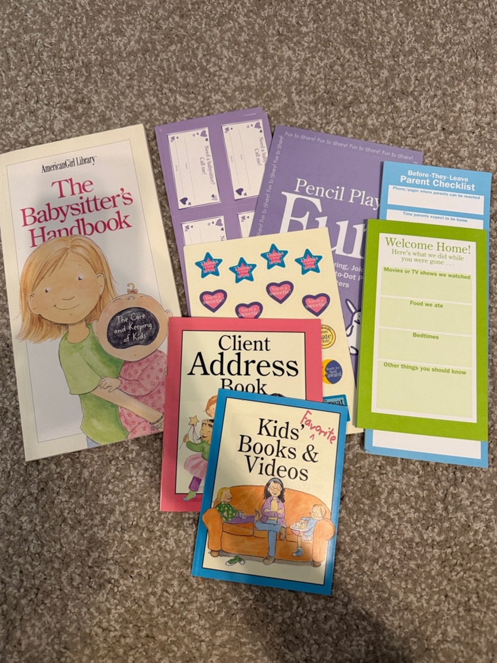 American Girl Babysitter's Handbook & Kids Activity Booklet Set - 1999